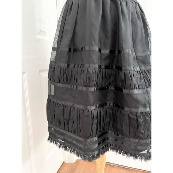 St. John Womens Black Sleeveless Evening Sparkle Silk Wool Cocktail Dress Size 6 - Picture 5 of 8